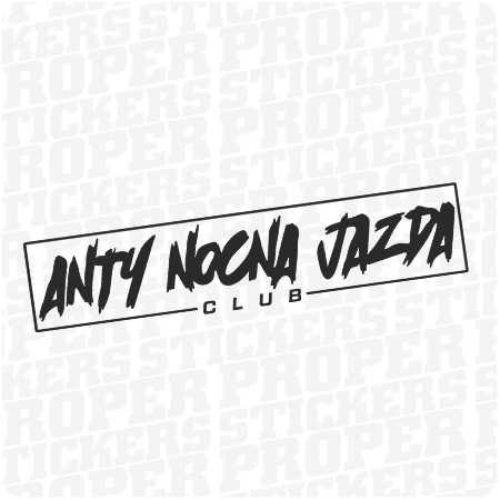 ANTY NOCNA JAZDA CLUB naklejka